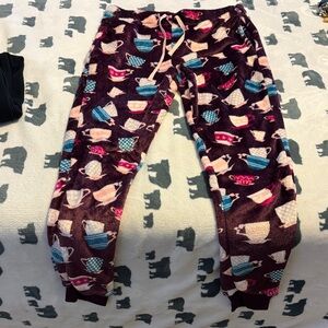 Joyspun Cozy Teacup Print Pajama Pants